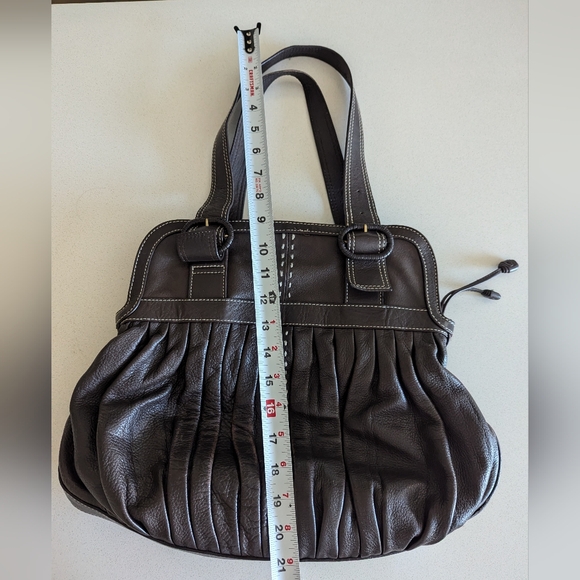 Cole Haan Dark Brown Leather Shoulder Bag - Picture 10 of 11